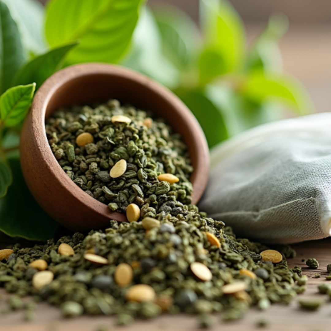 Organic dried mullein leaves used in FloraVital herbal tea